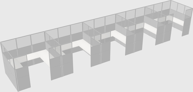 U-shaped cubicle