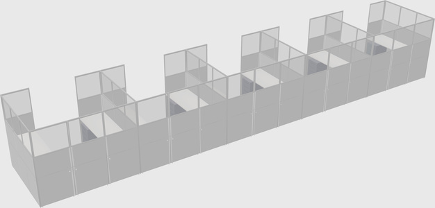 U-shaped cubicle