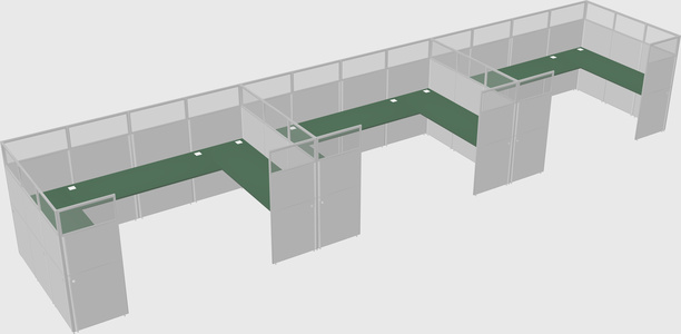 U-shaped cubicle