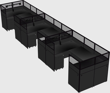 U-shaped cubicle