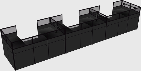 U-shaped cubicle
