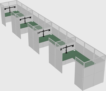 U-shaped cubicle