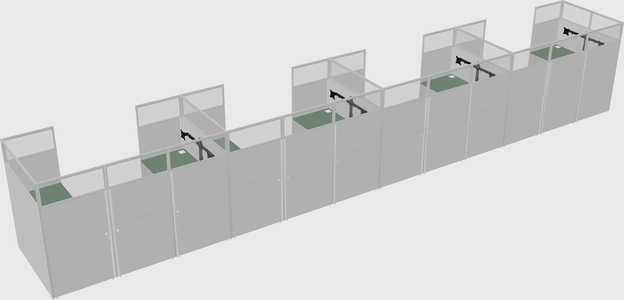 U-shaped cubicle