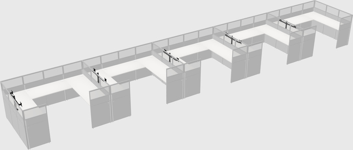 U-shaped cubicle