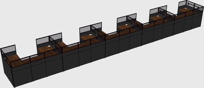 U-shaped cubicle