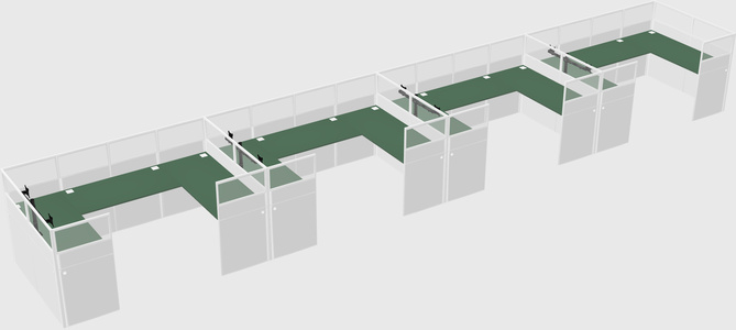 U-shaped cubicle