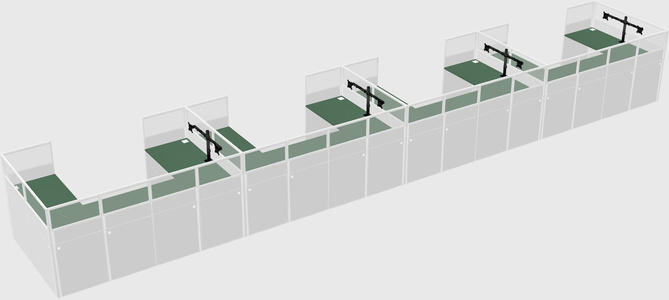 U-shaped cubicle
