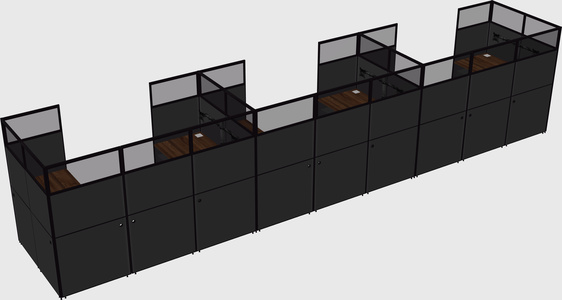 U-shaped cubicle
