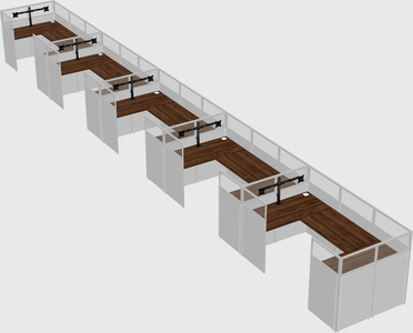 U-shaped cubicle