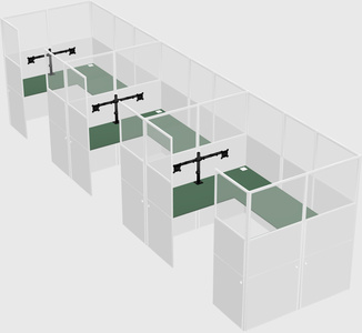 U-shaped cubicle