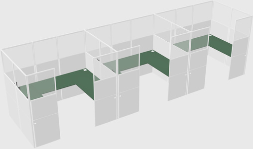 U-shaped cubicle