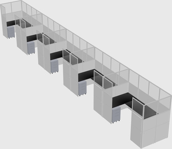 U-shaped cubicle