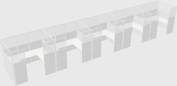 U-shaped cubicle