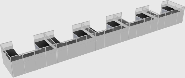 Cabine en u
