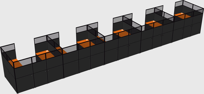 U-shaped cubicle
