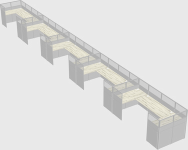 U-shaped cubicle
