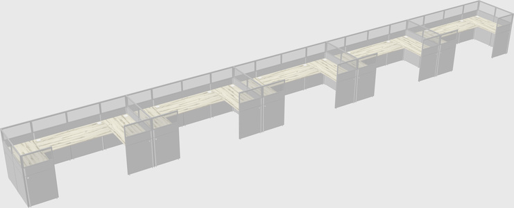 U-shaped cubicle