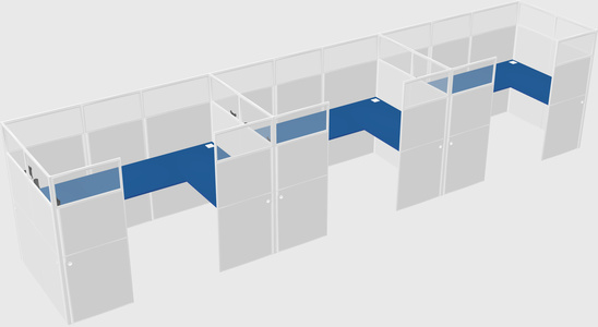 U-shaped cubicle