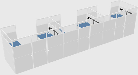 U-shaped cubicle