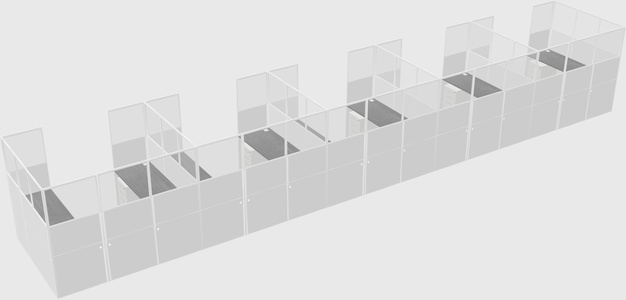 U-shaped cubicle
