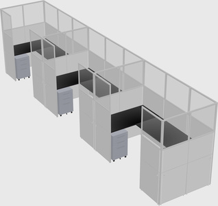 U-shaped cubicle