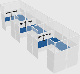 U-shaped cubicle