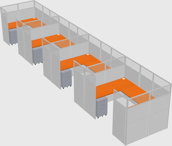 U-shaped cubicle
