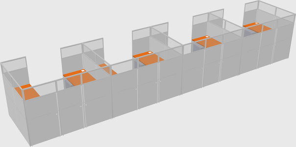 U-shaped cubicle