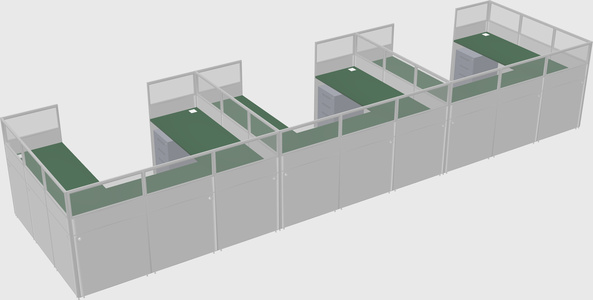 Cabine en u