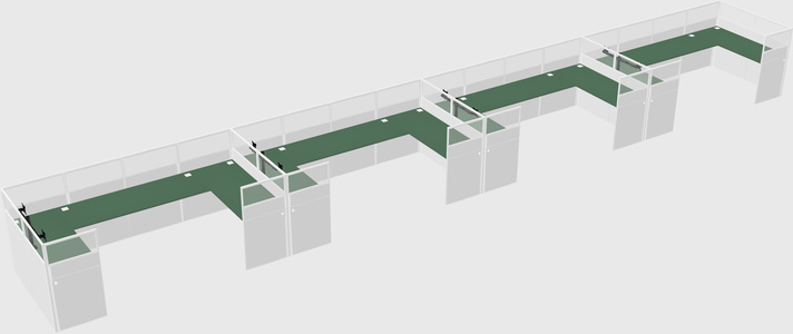 U-shaped cubicle