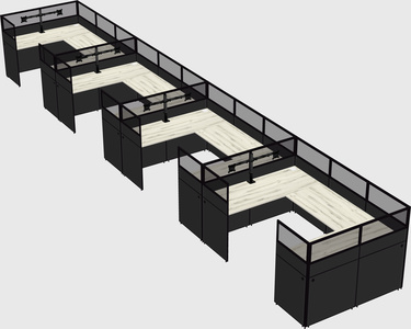 U-shaped cubicle