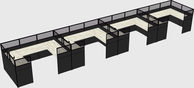 U-shaped cubicle