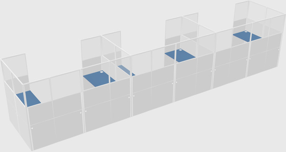 U-shaped cubicle