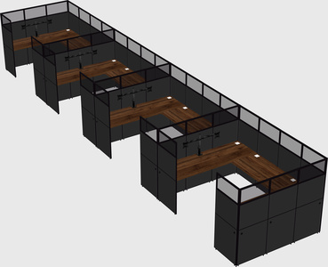 U-shaped cubicle