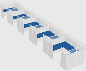 U-shaped cubicle