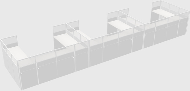 U-shaped cubicle