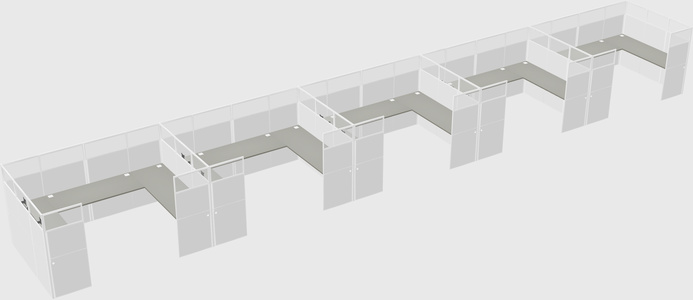 U-shaped cubicle