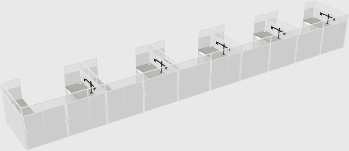 U-shaped cubicle