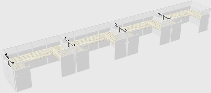 U-shaped cubicle