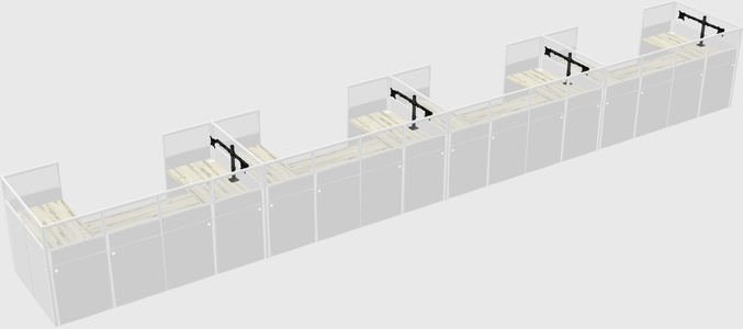 U-shaped cubicle