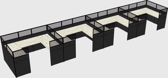 U-shaped cubicle