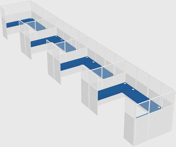U-shaped cubicle