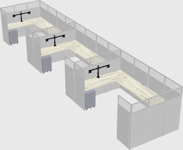 U-shaped cubicle