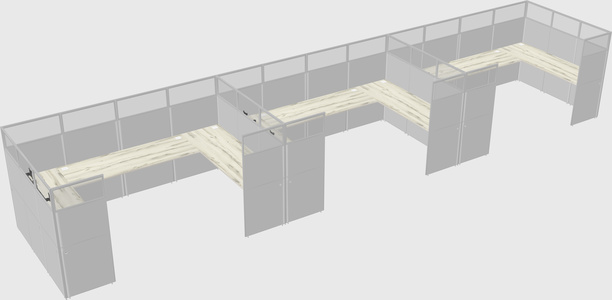 U-shaped cubicle