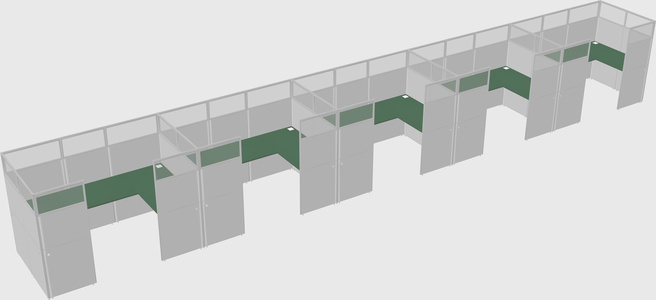 U-shaped cubicle