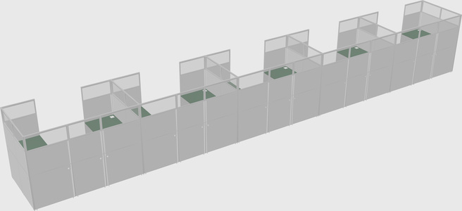 U-shaped cubicle