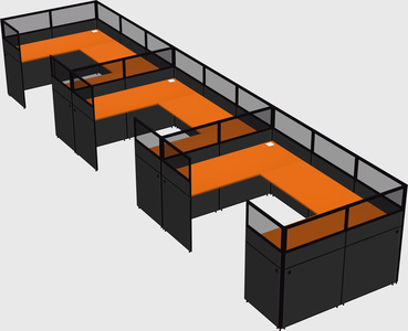 U-shaped cubicle