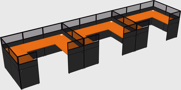 U-shaped cubicle