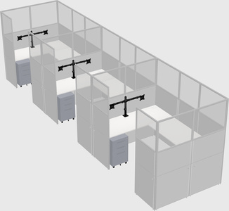 U-shaped cubicle