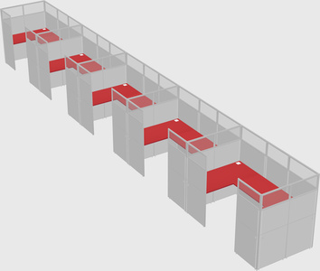 U-shaped cubicle
